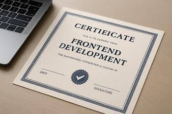 Certifikát z frontend vývoja