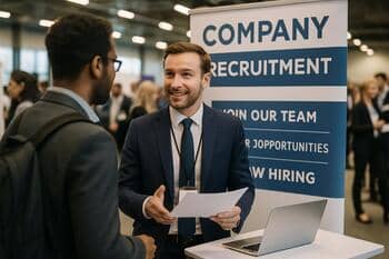 Firemný stánok na veľtrhu práce