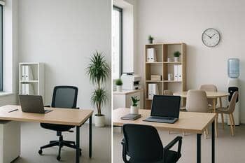 Kancelárske pracovisko s tímovou tabuľou