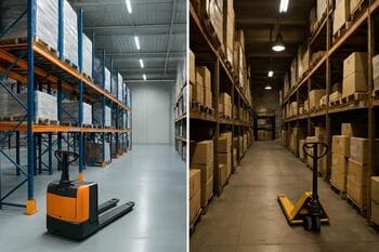 Sklad s bezpečnými uličkami a označením