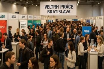 Veľtrh práce s návštevníkmi