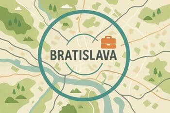 Schématická mapa s krúžkami regiónov