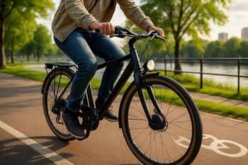 Bicyklista na cyklochodníku