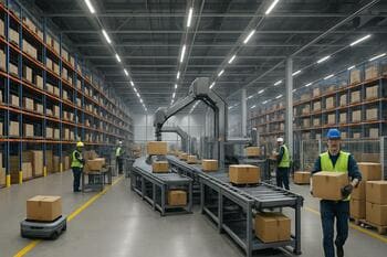 Sklad a bezpečné uličky na nočnej smene