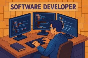 Vývojársky tím pri tabuli s úlohami