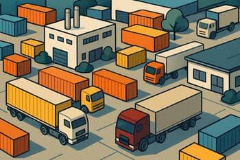 Nákladný dvor s pripravenými dodávkami