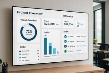 Tímový dashboard s metrikami