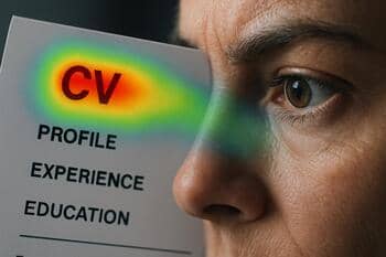 Detail na výrez CV s highlightom