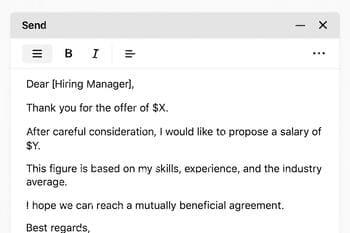 Email s ponukou v RSD